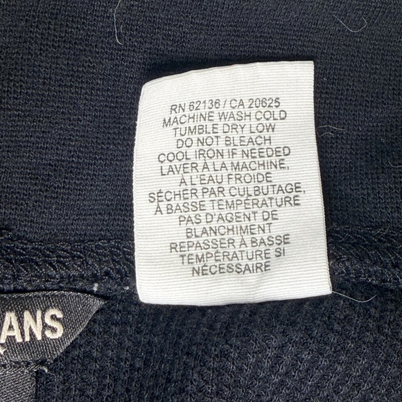 Guess Black Waffle Lounging Pants/Drawstring Waist - Picture 6 of 14